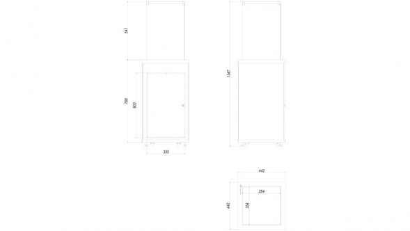 Газовый нагреватель PATIO MINI/G31/37MBAR/B - белое стекло, пульт