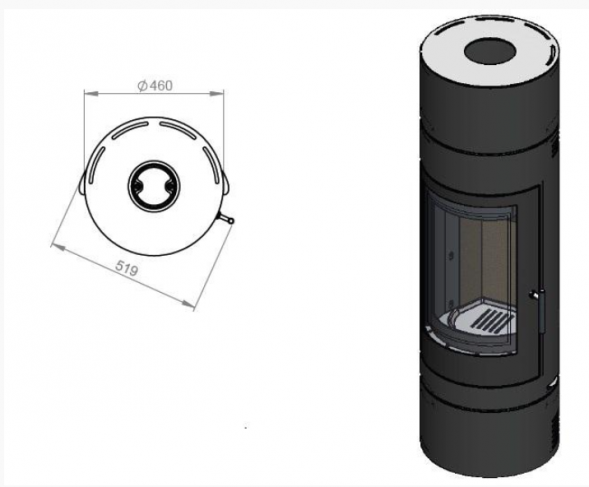 Печь EMBER София 552 XL