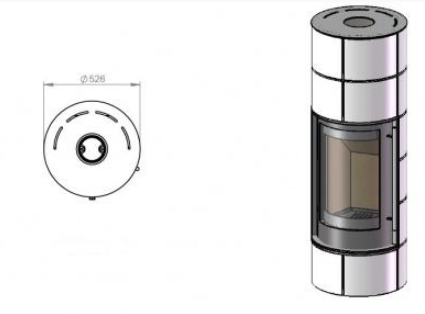 Печь EMBER Оля 1 G black