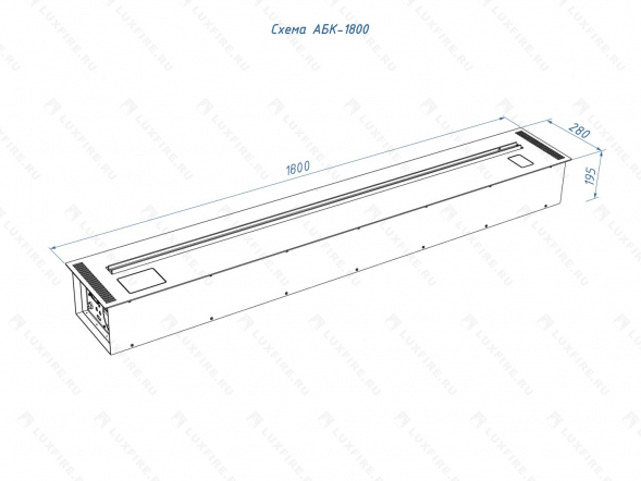Автоматический биокамин Lux Fire Smart Flame 1800 RC INOX