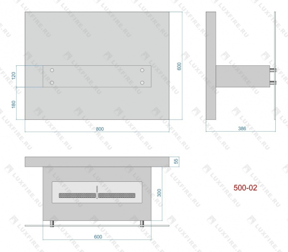 Напольный биокамин Lux Fire &amp;quot;Консул 2&amp;quot; 800
